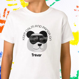 冷静にパンダと一緒 Tシャツ