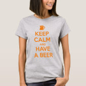 冷静にビールを飲もう Tシャツ (正面)