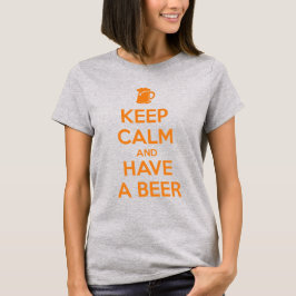 冷静にビールを飲もう Tシャツ