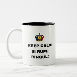 冷静にリングを破壊せよ ȘI RUPE RINGUL! ツートーンマグカップ