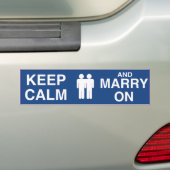 冷静に同性婚を続けろ -.png バンパーステッカー (車上)