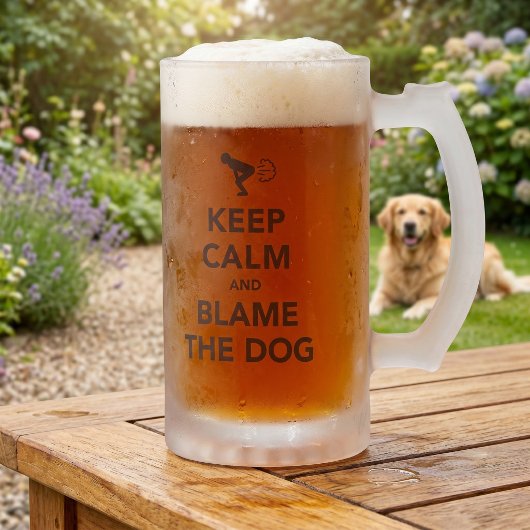 冷静に犬のせいにしろ フロストグラスビールジョッキ