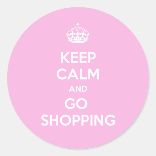 冷静に買い物しよう ラウンドシール (正面)