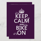 冷静に走り続けろ 自転車 (カスタマイズ可能な色) 招待状 (正面/裏面)