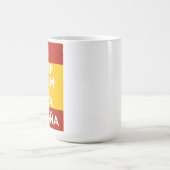 冷静に過ごせ、スペイン万歳 コーヒーマグカップ (中央)
