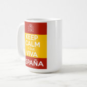 冷静に過ごせ、スペイン万歳 コーヒーマグカップ (正面左)