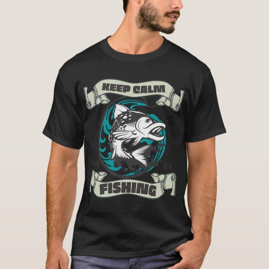 冷静に釣りをしよう Tシャツ (正面)