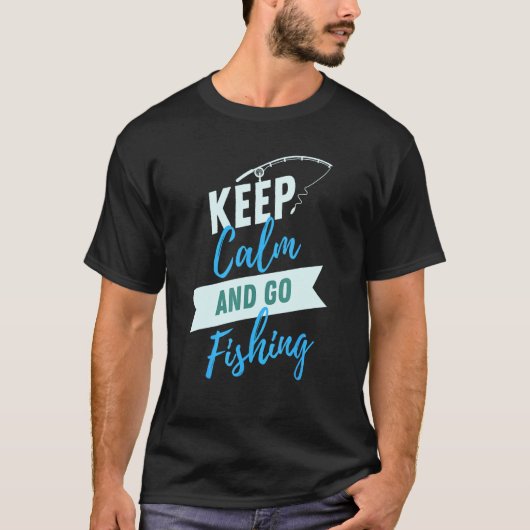 冷静に釣りをしよう Tシャツ (正面)