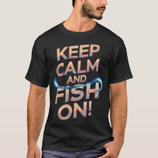 冷静に釣りを楽しもう! Tシャツ (正面)
