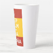 冷静に、いざスペイン万歳 カフェラテマグ (正面)