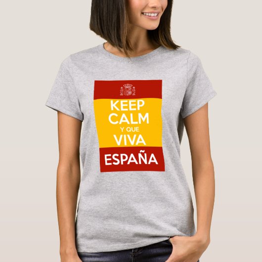 冷静に、いざスペイン万歳 Tシャツ (正面)