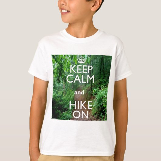冷静に、ハイキングを続けよう Tシャツ (正面)