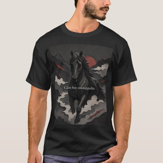 「冷静に。征服し続ける。」 Tシャツ (正面)