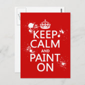 冷静に、絵を描き続けよう (あらゆる色で) ポストカード (正面/裏面)