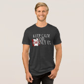 冷静にCarneyを続けよう トライブレンドTシャツ (正面全面)