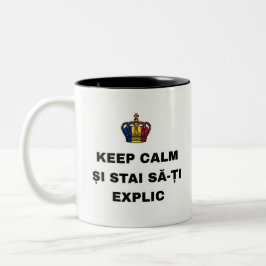 冷静にȘI STAI SĂ-ȚI EXPLIC ツートーンマグカップ