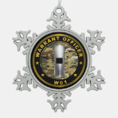 准将1 スノーフレークピューターオーナメント (正面)