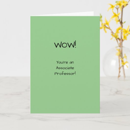 准教授おめでとうございますおもしろいジョーク カード (黄色い花)