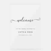 凍ったどんなイベントのスクリプト ブライダルシャワーの歓迎 アクリルサイン (正面)