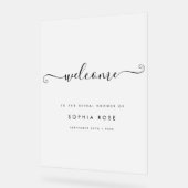 凍ったどんなイベントのスクリプト ブライダルシャワーの歓迎 アクリルサイン (傾斜)