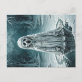 凍った冬の湖で呪われた子幽霊 ポストカード (正面)