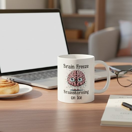 凍った思考 回転する脳: 面白い脳パロディ コーヒーマグカップ