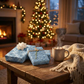 凍った窓ガラスと氷の結晶のパターン ラッピングペーパーシート