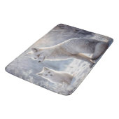 凍った絆: オオカミウサギとその子 バスマット (アングル)