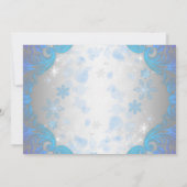 凍った雪の結晶の冬のワンダーランド誕生日パーティー 招待状 (裏面)