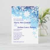 凍った雪の結晶 ウェディング招待状 招待状 (スタンド正面)