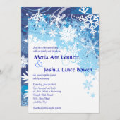 凍った雪の結晶 ウェディング招待状 招待状 (正面/裏面)