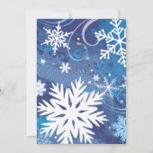 凍った雪の結晶 バー・バット・ミツバの招待状 招待状 (裏面)