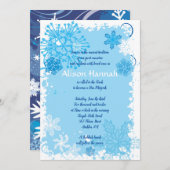 凍った雪の結晶 バー・バット・ミツバの招待状 招待状 (正面/裏面)