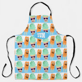 凍っていおもしろいタイムトリートアイスクリームドリーム エプロン (正面)