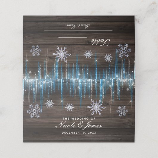 凍っていアイシクルスウィンターワンダーランドテーブル番号 プレイスカード (外部開封)