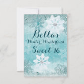 凍っていウィンターワンダーランドパーティの招待状 招待状 (正面)