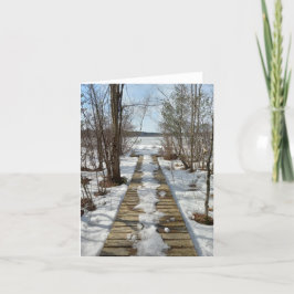 凍っていトルコ池ノートカード サンキューカード