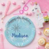 凍っていパーティー雪片ハッピーバースデー紙プレート ペーパープレート (パーティー)
