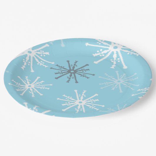凍っていパーティー雪片紙プレート ペーパープレート (アングル)