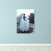 凍ってい泉 キャンバスプリント (インサイチュ (ウッドフロア))