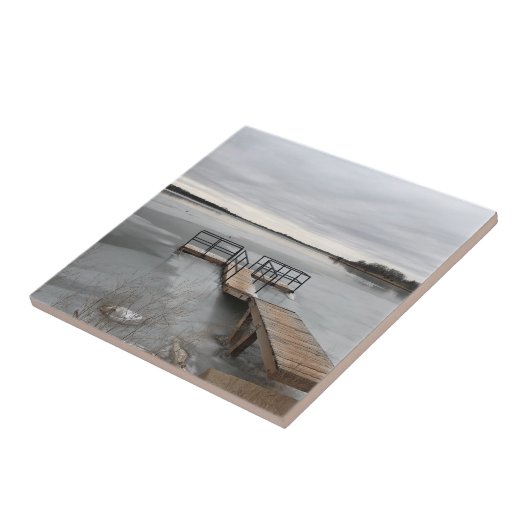 凍ってい波止場湖 タイル (側面)