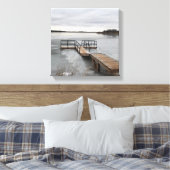 凍ってい波止場 キャンバスプリント (インサイチュ (寝室))