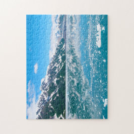 凍ってい湖の風景 ジグソーパズル