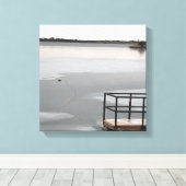 凍ってい湖 キャンバスプリント (インサイチュ (ウッドフロア))