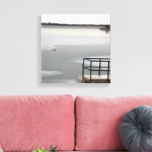 凍ってい湖 キャンバスプリント (インサイチュ (リビング))