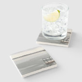 凍ってい湖 ストーンコースター (横)