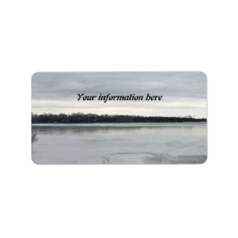 凍ってい湖 ラベル