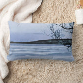 凍ってい湖 ランバークッション (ブランケット)