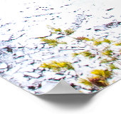 凍ってい秋クリーク滝 ポスター (角)