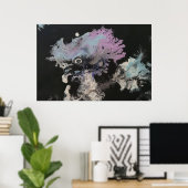 凍ってい絵を描結晶抽象芸術 ポスター (ホームオフィス)